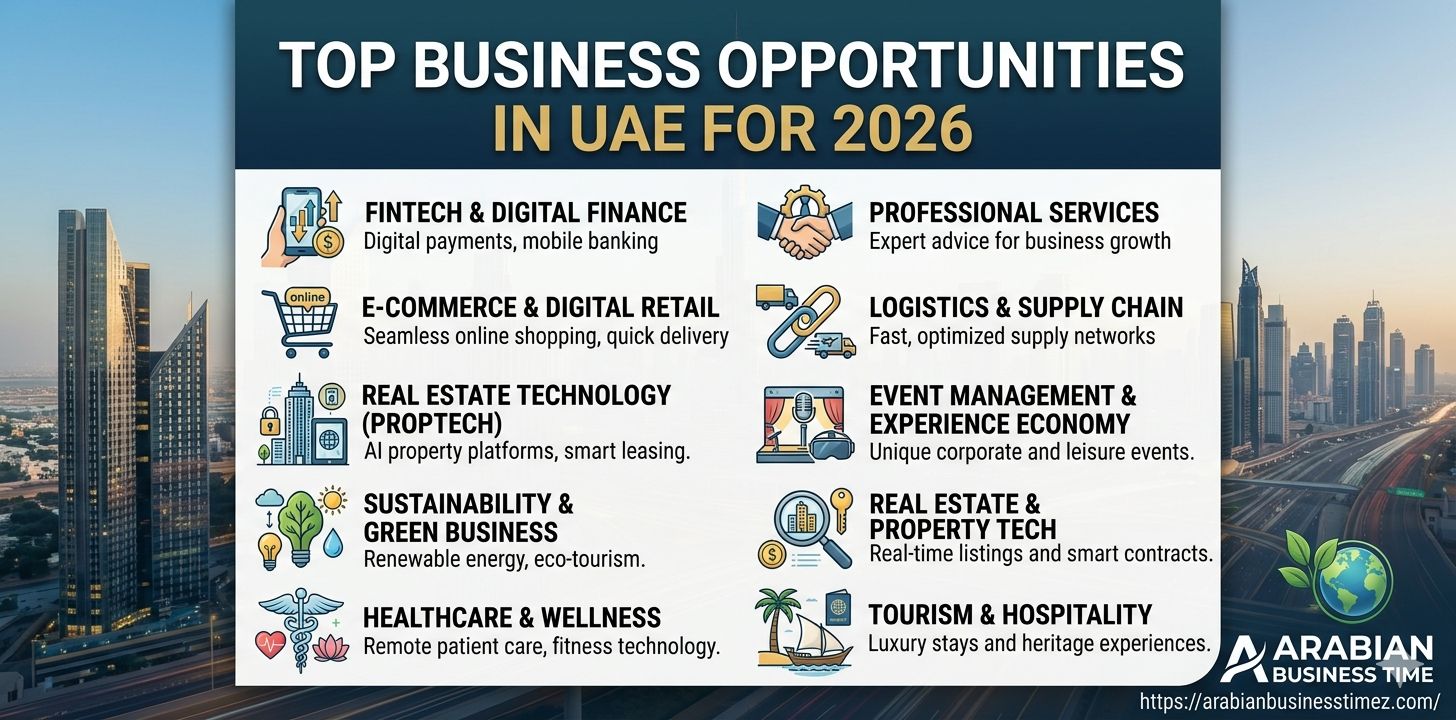 The following are the business opportunities that are actually viable in the UAE as of now.