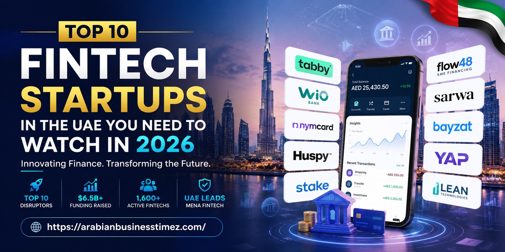 Top 10 Fintech Startups in the UAE You Need to Watch in 2026