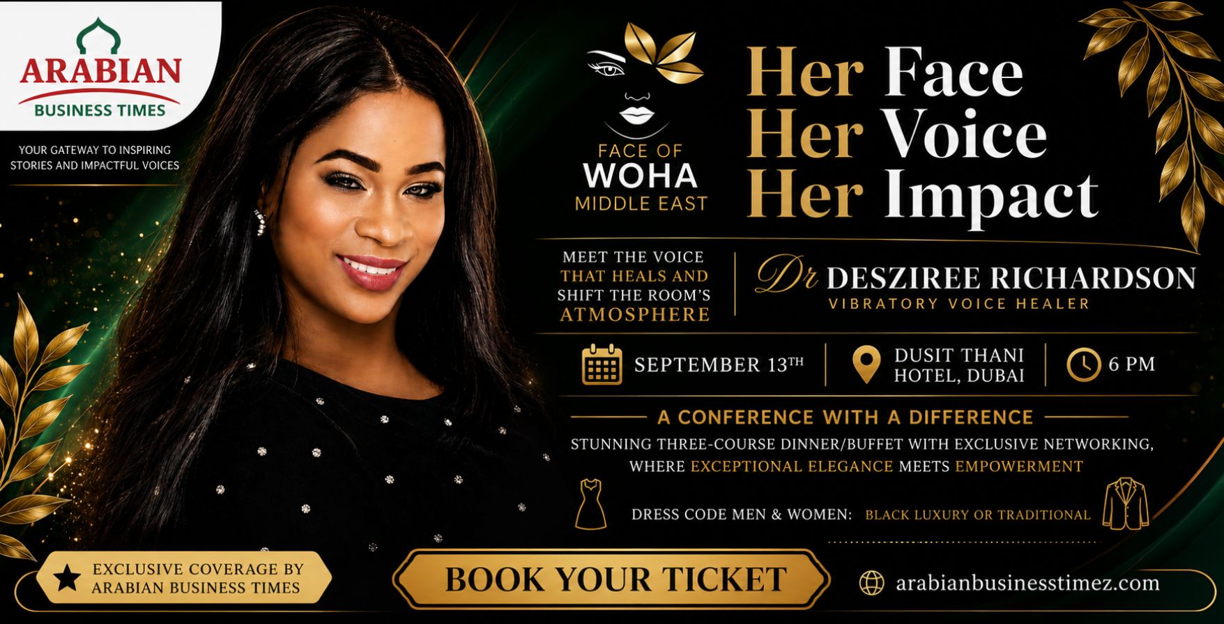 Face of Woha Middle East Finals 2026: Dr. Desziree Richardson to Open Dubai Gala with "The Frequency of Transformation" 1 Face of Woha Middle East Finals 2026 Dr. Desziree Richardson to Open Dubai Gala with The Frequency of Transformation