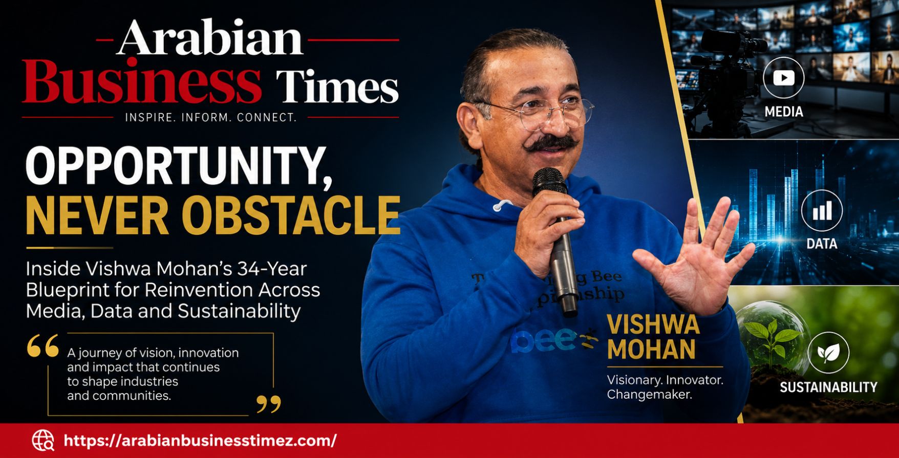 Opportunity Never Obstacle Inside Vishwa Mohans 34 Year Blueprint for Reinvention Across Media Data and Sustainability